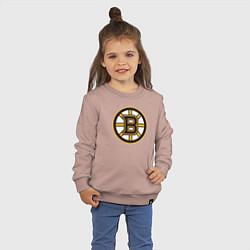 Свитшот хлопковый детский Boston Bruins, цвет: пыльно-розовый — фото 2