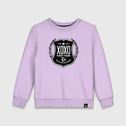 Свитшот хлопковый детский EXO XOXO, цвет: лаванда