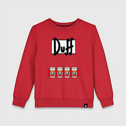 Свитшот хлопковый детский DUFF-Man, цвет: красный