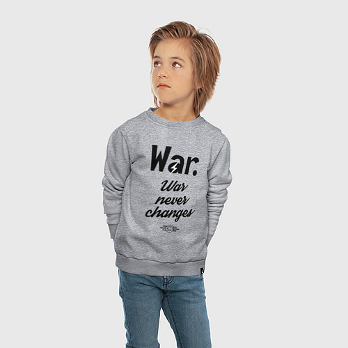 Детский свитшот War never changes / Меланж – фото 4