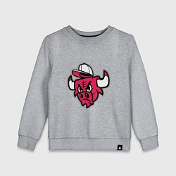 Свитшот хлопковый детский Chicago Bulls (в кепке), цвет: меланж