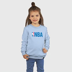 Свитшот хлопковый детский NBA, цвет: мягкое небо — фото 2