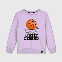Свитшот хлопковый детский Баскетбол, цвет: лаванда