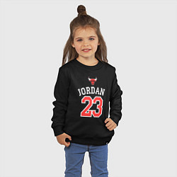 Свитшот хлопковый детский Jordan 23, цвет: черный — фото 2