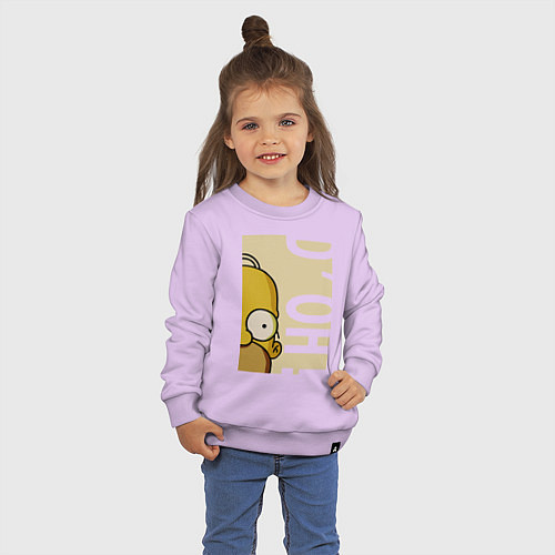 Детский свитшот Homer Doh! / Лаванда – фото 3