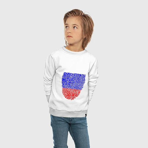 Детский свитшот Отпечаток России / Белый – фото 4