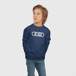 Свитшот хлопковый детский AUDI VW, цвет: тёмно-синий — фото 2