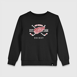 Свитшот хлопковый детский Detroit Red Wings: Est.1926, цвет: черный