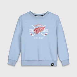 Свитшот хлопковый детский Detroit Red Wings: Est.1926, цвет: мягкое небо