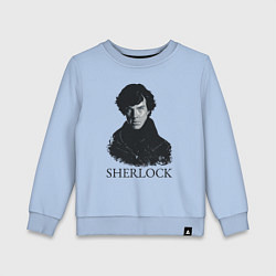 Свитшот хлопковый детский Sherlock Art, цвет: мягкое небо