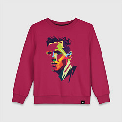 Свитшот хлопковый детский Lionel Messi: fun-art, цвет: маджента