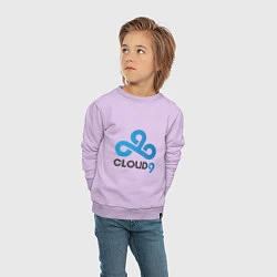 Свитшот хлопковый детский Cloud9, цвет: лаванда — фото 2