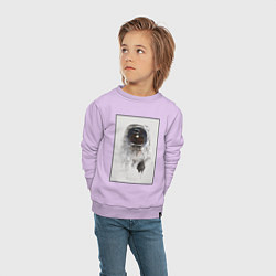 Свитшот хлопковый детский Космонавт, цвет: лаванда — фото 2