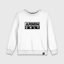 Свитшот хлопковый детский Armin Only, цвет: белый