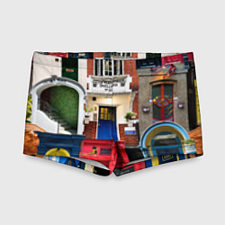 Плавки для мальчика London doors цифровой коллаж, цвет: 3D-принт