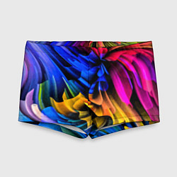 Плавки для мальчика Абстрактная неоновая композиция Abstract neon comp, цвет: 3D-принт