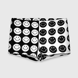 Плавки для мальчика Smiley black and white, цвет: 3D-принт