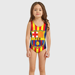 Купальник для девочки Фк Барселона Лого, цвет: 3D-принт — фото 2