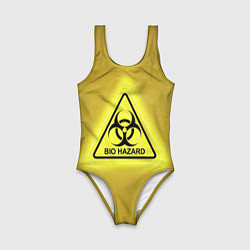 Купальник для девочки Biohazard - биологическая опасность, цвет: 3D-принт