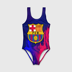 Купальник для девочки Barcelona fc club gradient, цвет: 3D-принт