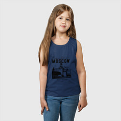 Майка детская хлопок Moscow Kremlin 1147, цвет: тёмно-синий — фото 2