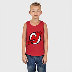 Майка детская хлопок New Jersey Devils, цвет: красный — фото 2