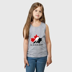 Майка детская хлопок Canada, цвет: меланж — фото 2