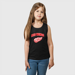 Майка детская хлопок Detroit Red Wings, цвет: черный — фото 2