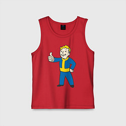 Майка детская хлопок Fallout Boy, цвет: красный