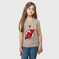 Майка детская хлопок New Jersey Devils: Kovalchuk 17, цвет: миндальный — фото 2