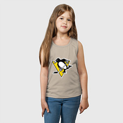 Майка детская хлопок Pittsburgh Penguins, цвет: миндальный — фото 2