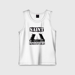 Майка детская хлопок Санкт-Петербург, цвет: белый