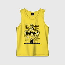 Майка детская хлопок Havana Cuba, цвет: желтый