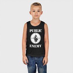 Майка детская хлопок Public Enemy, цвет: черный — фото 2