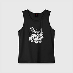 Майка детская хлопок Cat Got Your Soul, цвет: черный