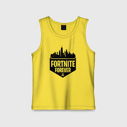 Майка детская хлопок Fortnite Forever, цвет: желтый