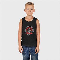 Майка детская хлопок Kratos Gym, цвет: черный — фото 2