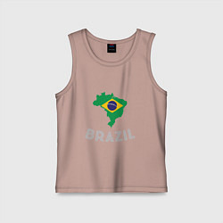 Майка детская хлопок Brazil Country, цвет: пыльно-розовый