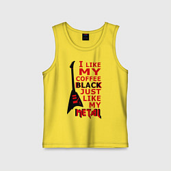 Майка детская хлопок Mindless Self Indulgence - Coffee black, цвет: желтый