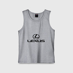 Майка детская хлопок Lexus logo, цвет: меланж