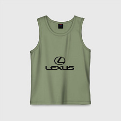 Майка детская хлопок Lexus logo, цвет: авокадо