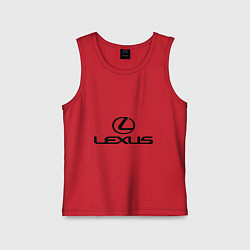 Майка детская хлопок Lexus logo, цвет: красный