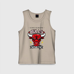 Майка детская хлопок Chicago Bulls est. 1966, цвет: миндальный