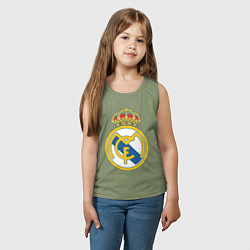 Майка детская хлопок Real Madrid FC, цвет: авокадо — фото 2