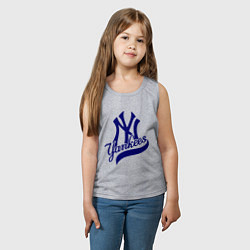 Майка детская хлопок NY - Yankees, цвет: меланж — фото 2