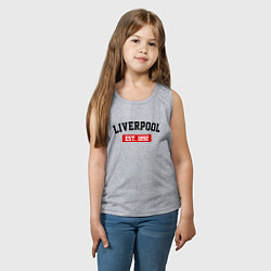 Майка детская хлопок FC Liverpool Est. 1892, цвет: меланж — фото 2