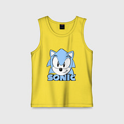 Майка детская хлопок Соник, цвет: желтый
