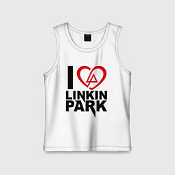 Майка детская хлопок I love Linkin Park, цвет: белый