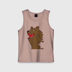 Детская майка Медведь цензурный