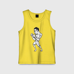 Майка детская хлопок Tony Ferguson art, цвет: желтый